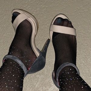 Colombian Grey and beige High heels